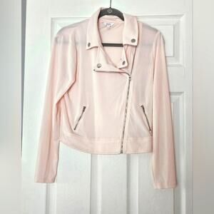 Candies moho jacket asymetrical zip up pink jacket size M‎